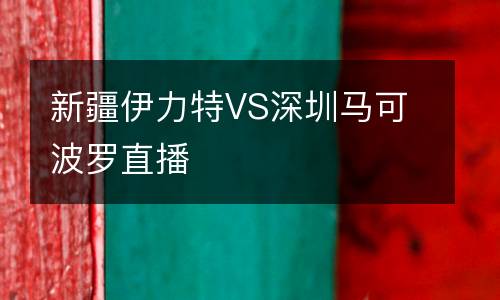 新疆伊力特VS深圳馬可波羅直播
